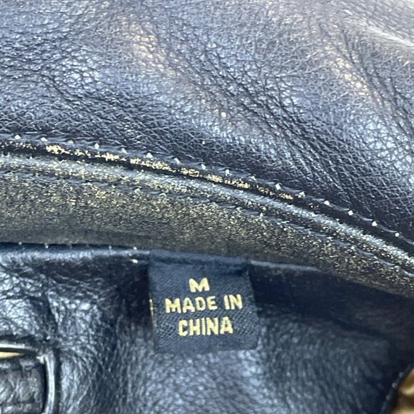 Vintage Marc New York Mens Black Leather Jacket Medium Zip-Up Classic Biker Styl - Picture 11 of 12